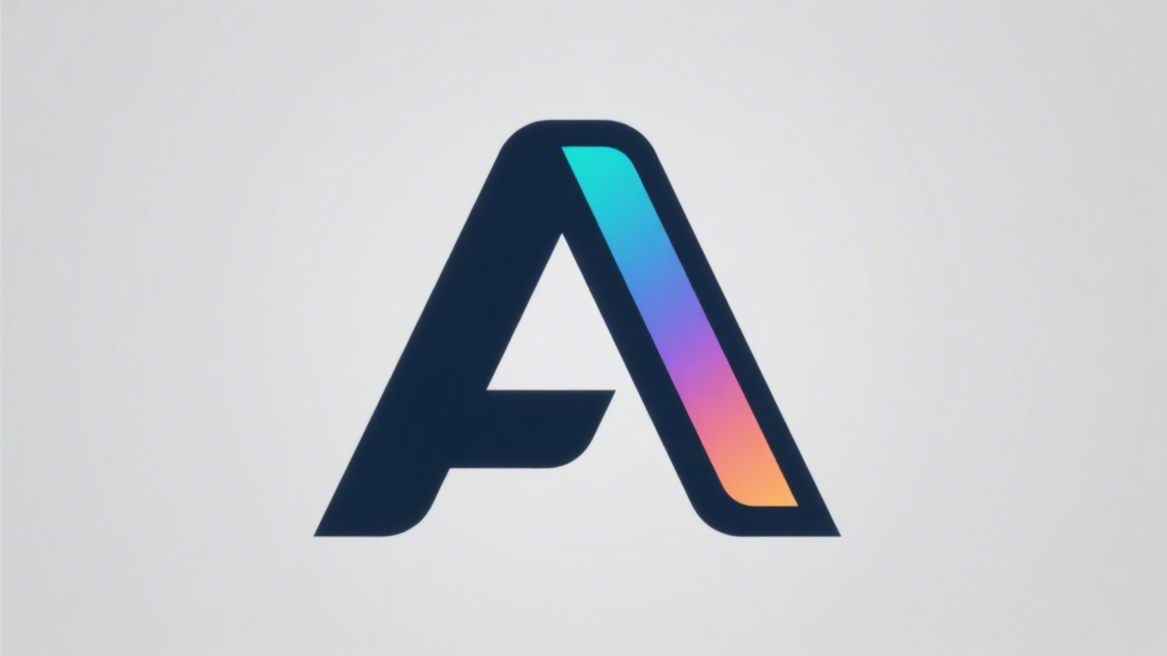 Minimalist logotype showing stylised letter A with luminous gradients symbolising tavoreline Marketing Automation agility and technology